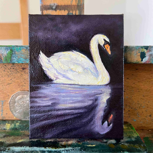 Mini Moonlit Swan